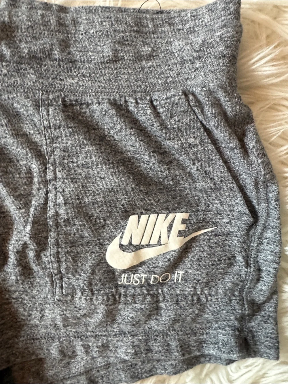 Nike Women's Heather Gray Athletic Lounge Shorts